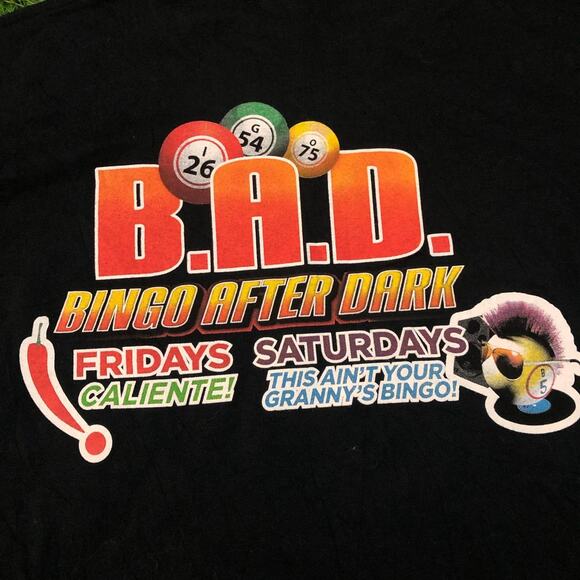 Black ‘B.A.D.’ Bingo After Dark Graphic Tee - Picture 5 of 5